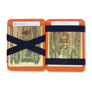Волшебный кошелек Garzini Magic Wallets оранжево-синий
