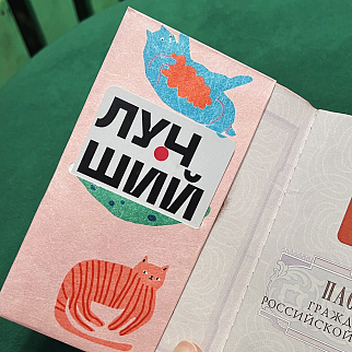 Обложка для паспорта из тайвека New Wallet New Funnycats
