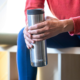 Термокружка Klean Kanteen TKWide 592 мл Cafe Cap Brushed Stainless