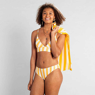 Купальник низ Dedicated Bikini Briefs Burgsvik Big Stripes Yellow