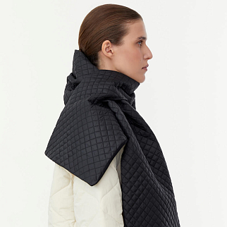 Шарф UNU дутый стеганый черный