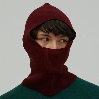 Балаклава CHECK YA HEAD шерстяная бордо T117