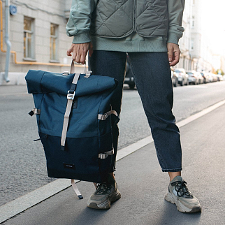 Рюкзак Sandqvist Bernt Multi Steel blue - Navy blue