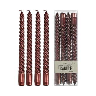 Свеча Kersten Twister Burgundy - набор 4 шт