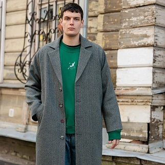 Пальто Friend Function серая елочка (100% шерсть)