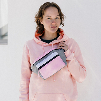 Сумка на пояс Friend Function пастельный colorblock большая хорошая