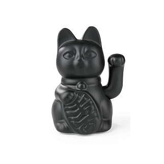 Манэки-нэко - Lucky Cat черный матовый