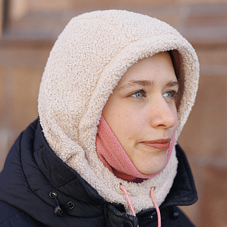 Капюшон Friend Function барашковый бежево-розовый