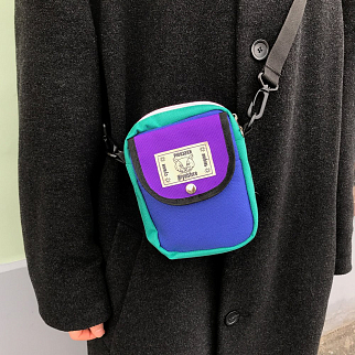 Мини сумка iyulstore фиолетово-сине-бирюзовая
