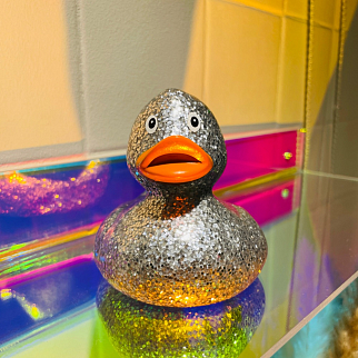 Утка Диско Серебряная