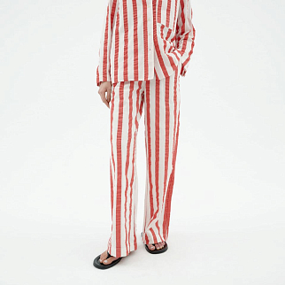 Брюки Thinking Mu Red Maxi Stripes Manolita