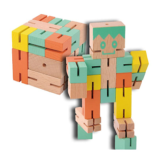 Разноцветный мальчик-кубик Fridolin (зеленый, желтый, оранжевый)