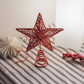 Звезда - наконечник на елку (разные цвета)