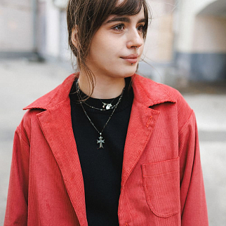 Рубашка вельветовая Friend Function красно-терракотовая