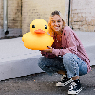 Утка классическая резиновая ОГРОМНАЯ (45 см)