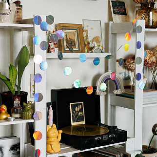 Голографическая гирлянда круглая 4 метра