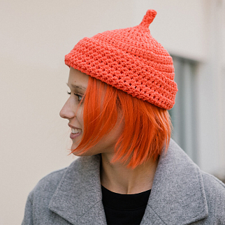 Шапка CHECK YA HEAD коралл 24224