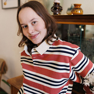Регбийка МЕЧ RUGBY SHIRT Cream/Coral/Black
