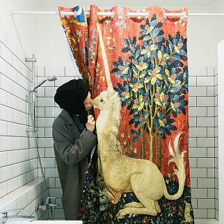 Шторка для ванной Friend Function X Страдающее Средневековье «Козлина»