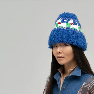 Шапка CHECK YA HEAD синяя 2461/51