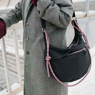 Сумка Friend Function ИЗИ черная с бордовым