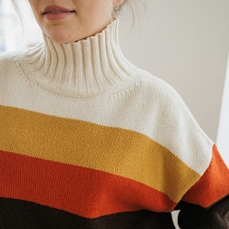 Свитер Thinking Mu Stripes Imogen оверсайз