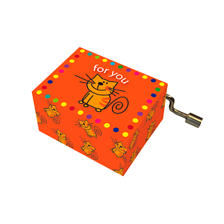 Музыкальная шкатулка С Днем Рождения с котом Fridolin