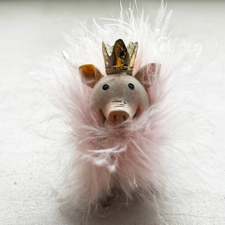 Елочная игрушка Свинья Лилиан