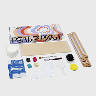 DIY Набор для создания текстурной картины Рельефика (яркая палитра)