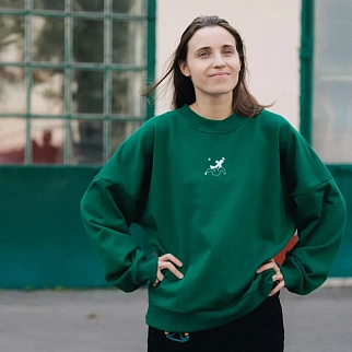 Свитшот Friend Function Los Animales зеленый оверсайз