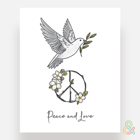 Временная татуировка Peace and Love