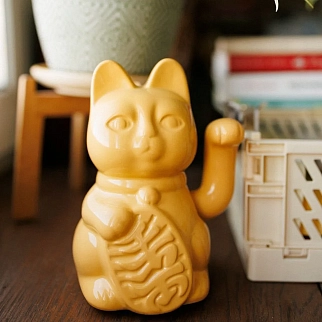 Манэки-нэко - Lucky Cat жёлтый