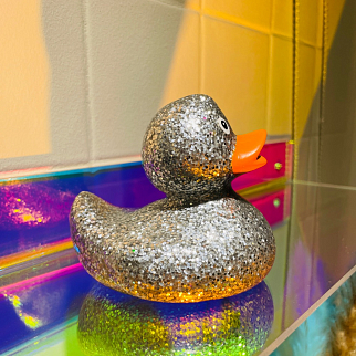 Утка Диско Серебряная