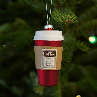 Елочные игрушки для любителей кофе (3 штуки)