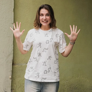 Футболка Friend Function Беспокойные лягушки белая