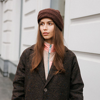 Барашковая шапка тюбетейкового типа Friend Function коричневая