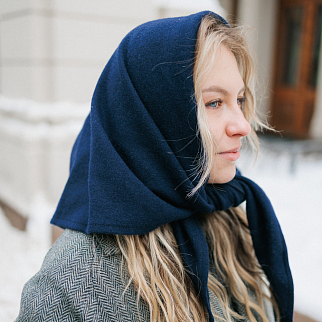 Косынка Friend Function шерстяная невидимый синий