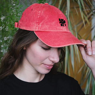 Кепка Меч Dad Cap WASHED BLOOM Apple Red