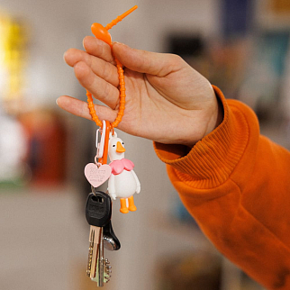 Брелок с гусем (разные цвета)