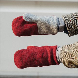 Варежки Friend Function Гранатовые XXL