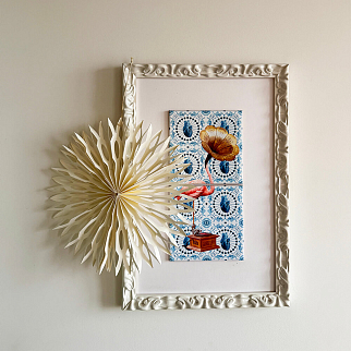 Большая бумажная звезда 17.5 x 3.5 x 17.5 см