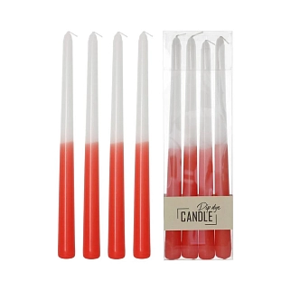 Свеча Kersten Dip Dye Peach - набор 4 шт