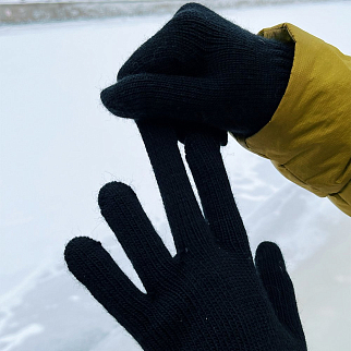 Перчатки Friend Function черные теплые с шерстью