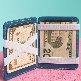 Волшебный кошелек Garzini Magic Wallets лазурно-белый