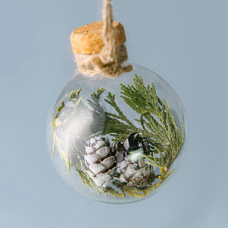 Зачарованный подарочный шар Вечнозеленый