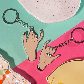 Пара брелоков на ключи Helio Ferretti PINKY PROMISE KEYCHAIN PAIR