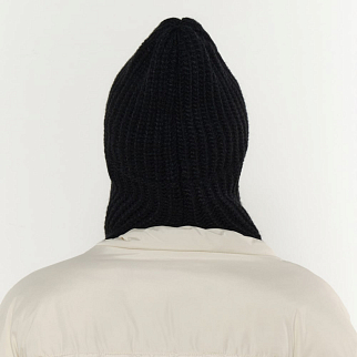 Ушанка-шарф UNU вязаная черная