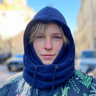 Капюшон Kusto Hood M синий