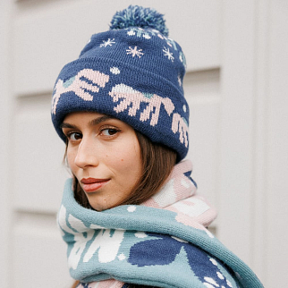 Шапка с помпоном Friend Function с коняшками