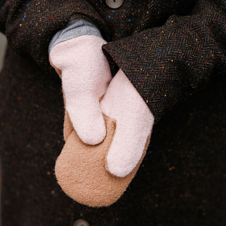 Варежки Friend Function Кофейно-пудровые